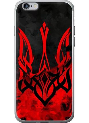 Чехол 2d пластиковый патриотический на телефон iphone 6 plus герб украины v2 "5312t-48-58250"