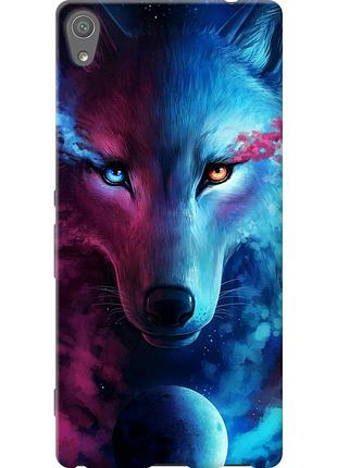 Чохол 2d пластиковий на телефон sony xperia xa ultra dual f3212 арт-вовк "3999t-391-58250"