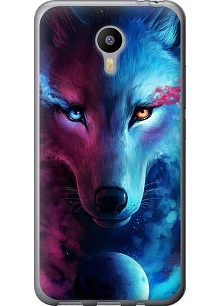 Чохол 2d пластиковий на телефон meizu m2 note арт-вовк "3999t-94-58250"