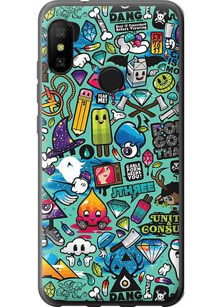 Чехол силиконовый на телефон xiaomi redmi 6 pro стикер бомбинг 1 "693u-1595-58250"