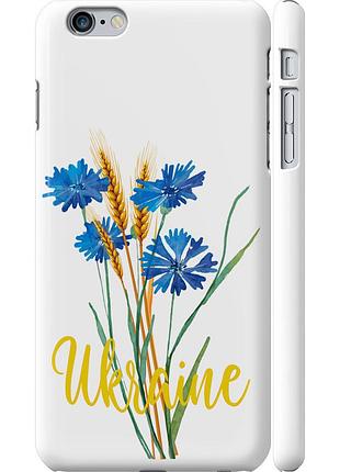 Чехол 3d пластиковый глянцевый патриотический на телефон iphone 6 plus ukraine v2 "5445c-48-58250"