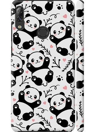 Чехол 3d пластиковый матовый на телефон lenovo k5 pro панды "4318m-1608-58250"