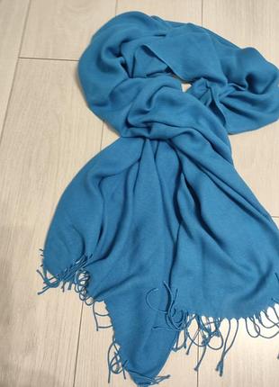 Шарф шарфик насичений блакитний колір