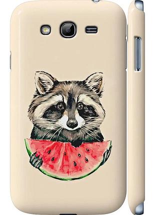 Чохол 3d пластиковий матовий на телефон samsung galaxy grand i9082 єнотик з кавуном "4605m-66-58250"