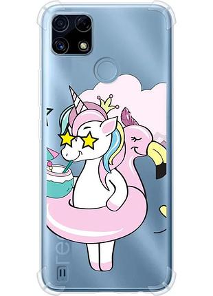 Чохол силіконовий протиударний с посиленими кутами на телефон realme c21 crown unicorn "4660sp-2321-58250"