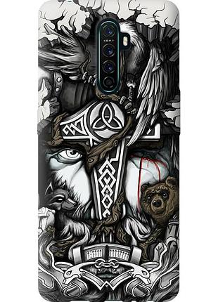 Чехол силиконовый на телефон oppo reno ace тату викинг "4098u-1964-58250"