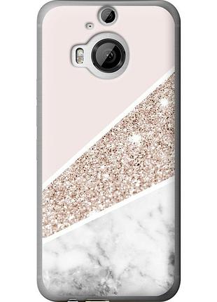 Чехол силиконовый на телефон htc one m9 plus пастельный мрамор "4342u-134-58250"