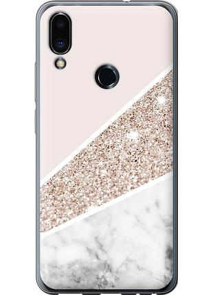 Чехол 2d пластиковый на телефон meizu note 9 пастельный мрамор "4342t-1689-58250"