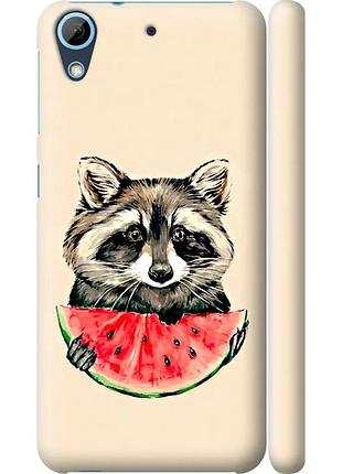 Чохол 3d пластиковий матовий на телефон htc desire 628 dual sim єнотик з кавуном "4605m-949-58250"