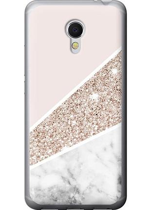Чохол 2d пластиковий на телефон meizu mx6 пастельний мармур "4342t-259-58250"