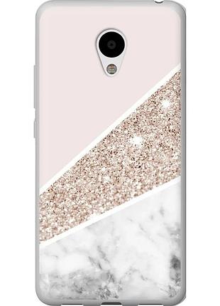 Чохол 2d пластиковий на телефон meizu m3s пастельний мармур "4342t-943-58250"