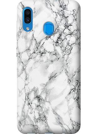 Чохол 2d пластиковий на телефон samsung galaxy a20 2019 a205f мармур білий "4480t-1761-58250"