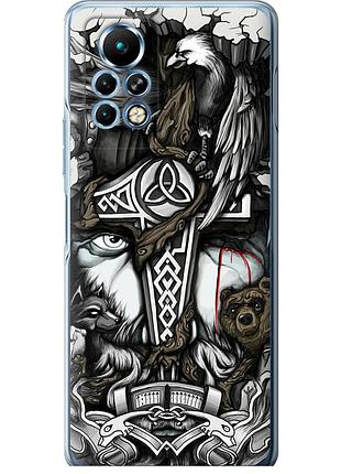 Чохол силіконовий на телефон infinix note 11 pro тату вікінг "4098u-2865-58250"