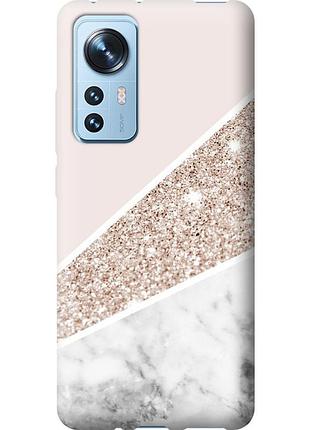 Чехол силиконовый на телефон xiaomi 12 пастельный мрамор "4342u-2555-58250"