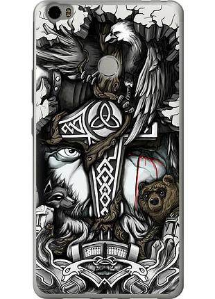 Чохол силіконовий на телефон xiaomi mi max тату вікінг "4098u-275-58250"