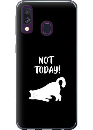 Чохол 2d пластиковий на телефон samsung galaxy a40 2019 a405f втомлений кіт "4535t-1672-58250"