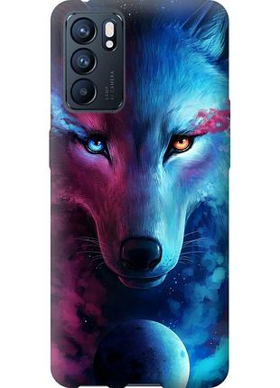 Чехол силиконовый на телефон oppo reno6 5g арт-волк "3999u-2651-58250"