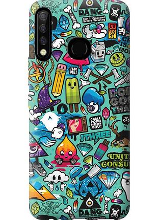 Чохол силіконовий на телефон tecno camon 12 cc7 стікер бомбінг 1 "693u-2432-58250"