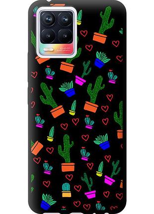 Чехол tpu на телефон realme 8 кактусы 4 "4856b-2303-58250"