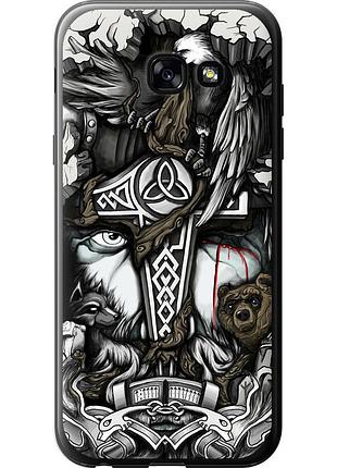 Чехол силиконовый на телефон samsung galaxy a5 (2017) тату викинг "4098u-444-58250"
