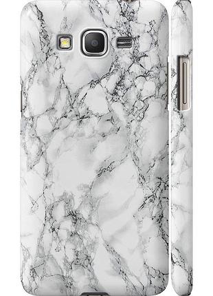 Чохол 3d пластиковий глянцевий на телефон samsung galaxy grand prime ve g531h мармур білий "4480c-212-58250"