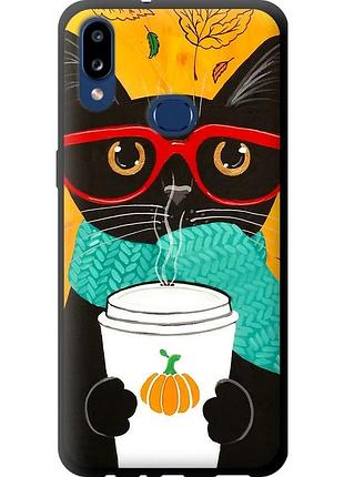 Чохол tpu на телефон samsung galaxy a10s a107f осінній кіт "4026b-1776-58250"