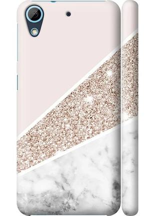 Чехол 3d пластиковый матовый на телефон htc desire 628 dual sim пастельный мрамор "4342m-949-58250"