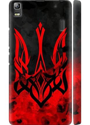Чохол 3d пластиковий матовий патріотичний на телефон lenovo k3 note k50-t5 герб україни "5312m-141-58250"