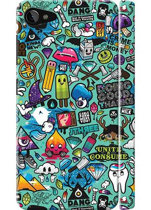 Чехол 3d пластиковый матовый на телефон lenovo zuk z2 стикер бомбинг 1 "693m-827-58250"