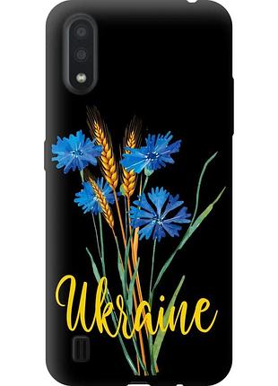 Чехол tpu патриотический на телефон samsung galaxy a01 a015f ukraine v2 "5445b-1842-58250"