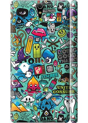 Чохол 3d пластиковий глянцевий на телефон sony xperia c5 ultra dual e5533 стікер бомбінг 1 "693c-506-58250"