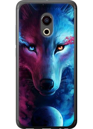 Чохол 2d пластиковий на телефон meizu pro 6 арт-вовк "3999t-293-58250"