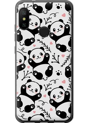 Чехол силиконовый на телефон xiaomi redmi 6 pro панды "4318u-1595-58250"