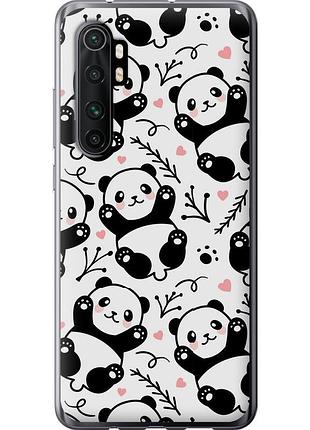 Чехол силиконовый на телефон xiaomi mi note 10 lite панды "4318u-1937-58250"