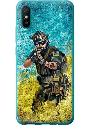 Чехол силиконовый патриотический на телефон xiaomi redmi 9a воин зсу "5311u-2034-58250"