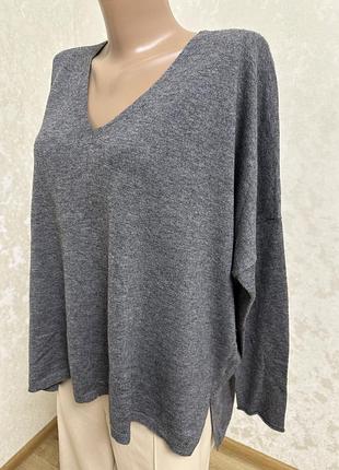 Стильний оверсайз светр, джемпер з вовною та кашеміром