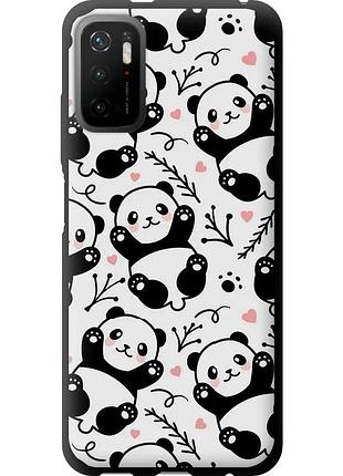 Чехол tpu на телефон xiaomi poco m3 pro панды "4318b-2369-58250"