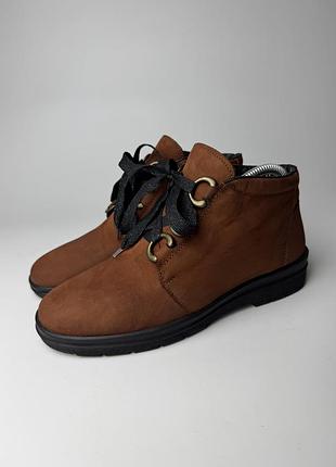 Шкіряні теплі черевики жіночі rieker німеччина