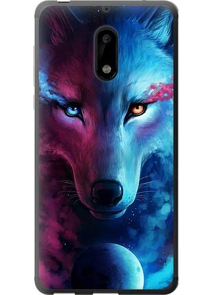 Чехол силиконовый на телефон nokia 6 арт-волк "3999u-898-58250"