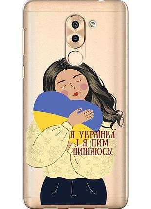 Чехол 2d пластиковый патриотический на телефон huawei mate 9 lite украинка v2 "5264t-474-58250"