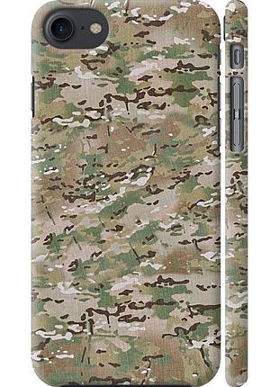 Чехол 3d пластиковый глянцевый на телефон iphone 8 камуфляж v5 "1201c-1031-58250"