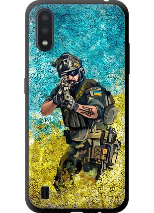 Чехол tpu патриотический на телефон samsung galaxy a01 a015f воин зсу "5311b-1842-58250"
