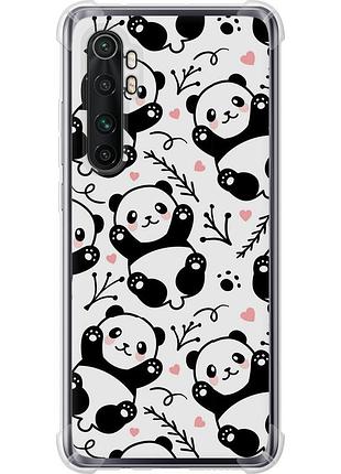 Чехол силикон с усиленными углами на телефон xiaomi mi note 10 lite панды "4318sp-1937-58250"