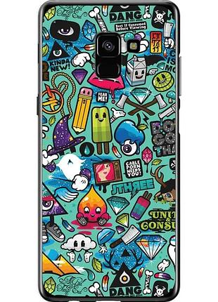 Чехол 2d пластиковый на телефон samsung galaxy a8 plus 2018 a730f стикер бомбинг 1 "693t-1345-58250"