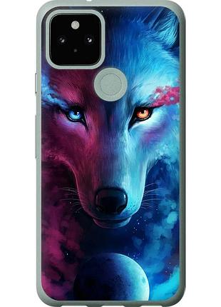 Чохол силіконовий на телефон google pixel 5 арт-вовк "3999u-2044-58250"