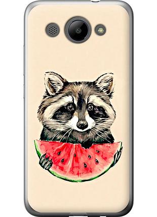 Чохол силіконовий на телефон huawei y3 2017 єнотик з кавуном "4605u-991-58250"