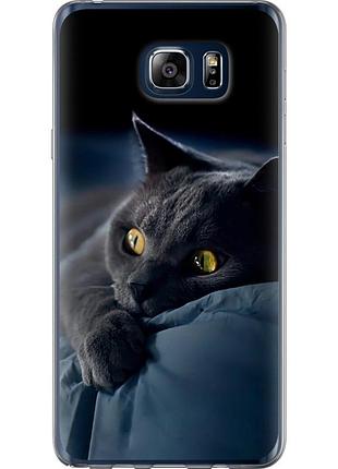 Чохол силіконовий на телефон samsung galaxy note 5 n920c димчастий кіт "825u-127-58250"