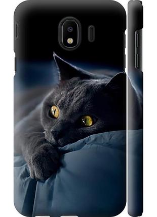 Чохол 3d пластиковий матовий на телефон samsung galaxy j4 2018 димчастий кіт "825m-1487-58250"
