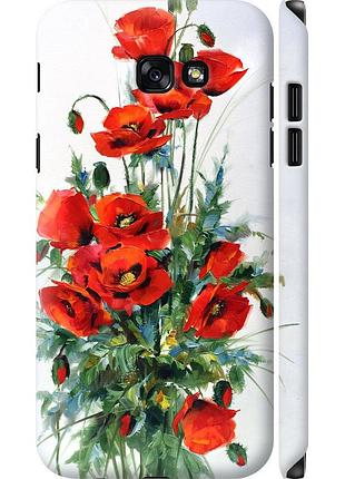 Чехол 3d пластиковый матовый на телефон samsung galaxy a7 (2017) маки "523m-445-58250"