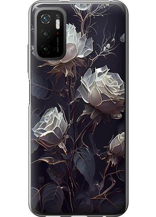 Чехол силиконовый на телефон xiaomi redmi note 10t розы 2 "5550u-2484-58250"